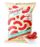 Schoolyard Snacks Fiery Hot front packaging showing bold branding and spicy flavor benefit