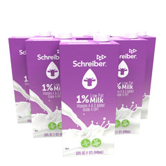 Schreiber front packaging 32oz carton showing brand and convenience