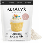 Scotty's Everyday front packaging showing keto cake mix benefits and clear label