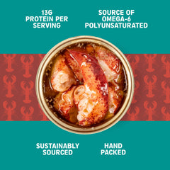 Scout close-up of lobster texture highlighting real meat quality and appetizing detail