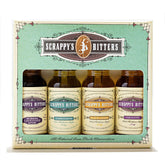 Scrappy's gift set front packaging showing four mini bottles and contents benefit gifting