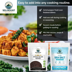 Sea Mount Naturals sea salt crystal detail showing clean, coarse texture benefit