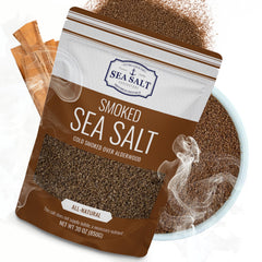 Sea Salt Superstore front bag showing 30 oz packaging and smoky branding benefit