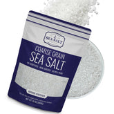 Sea Salt Superstore front of bag showing brand and 30 oz size, convenient storage