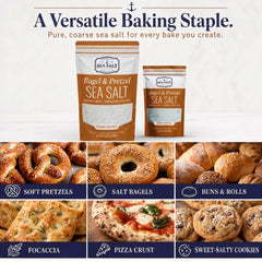Salted soft pretzel topped with Sea Salt Superstore salt demonstrating oven stability