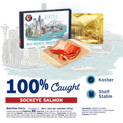 SeaBear Gold Seal vacuum pouch detail preserving smoky flavor and freshness