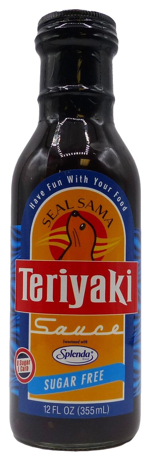Seal Sama bottle front label showing teriyaki sauce and low‑carb benefit