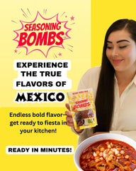 Seasoning Bombs close-up of bomb texture highlights premium chile blend