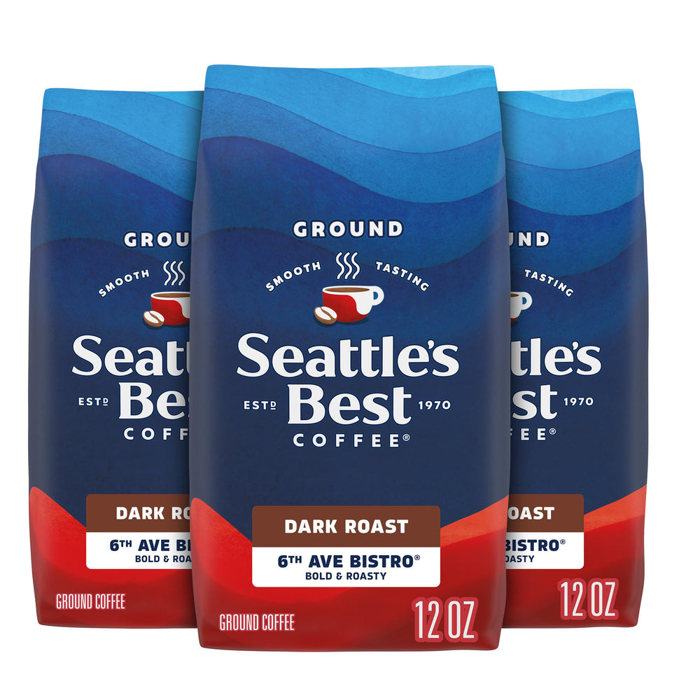 Seattle's Best Coffee front packaging showing 6th Ave Bistro branding and bag design, clear product identity