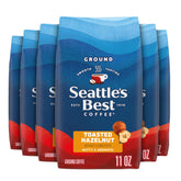 Seattle's Best Coffee front packaging showing toasted hazelnut flavor and shelf-ready design
