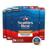 Seattle's Best Coffee front packaging showing four boxes and benefits