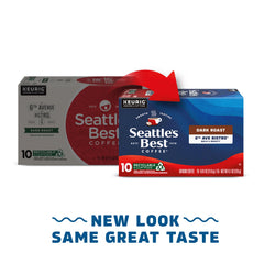 Seattle's Best pod inserted in Keurig brewing, fast convenient brewing benefit