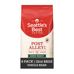 Seattle's Best Coffee front packaging showing six 12 oz bags and brand clarity