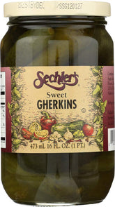 Sechlers front jar view showing label and 16 oz size, highlights convenience