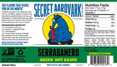 Secret Aardvark serrabanero green sauce pouring to show bright texture