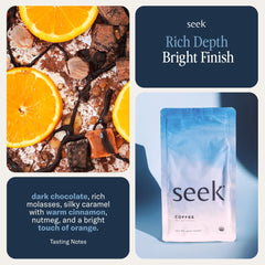 SEEK bag label with USDA Organic and lab-tested seals for consumer confidence