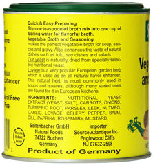 Seitenbacher nutrition and ingredient label closeup for product transparency