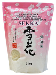 Sekka front packaging showing bag and clear product view, reliable pantry staple