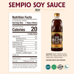 Sempio 701 next to measuring spoon illustrating bottle size and scale