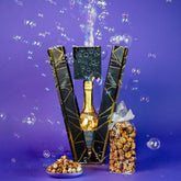 Send A Cake luxe bubble box front packaging shows elegant gift presentation and premium look