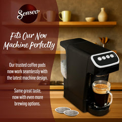 Brewed cup with crema from Senseo pod showing rich smooth texture