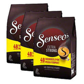 Senseo front packaging showing 144-count and bold roast benefits