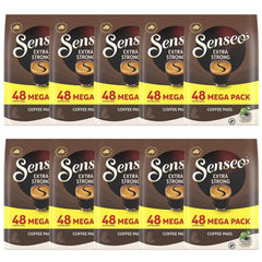 Senseo front packaging showing dark roast pods and quantity benefit