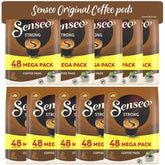 Senseo front packaging showing bulk pods and benefits