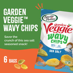 Sensible Portions close-up of wavy chip texture highlighting extra crunch benefit