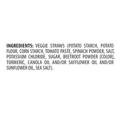 Close-up of Sensible Portions straw texture highlighting airy crunch and vegetable ingredients