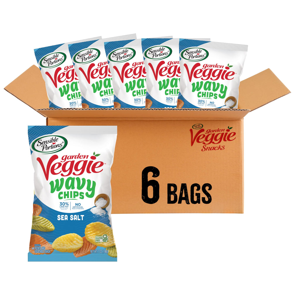 Sensible Portions front packaging showing 7 oz bag and sea salt flavor benefit shareable snack