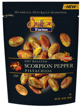 Setton Farms front packaging showing 20 oz value bag and bold scorpion flavor benefit