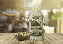 Setton Farms pistachios in a serving bowl ready to eat, offering crunchy savory snacking