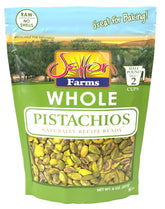 Setton Farms front package showing shelled pistachio kernels and benefits