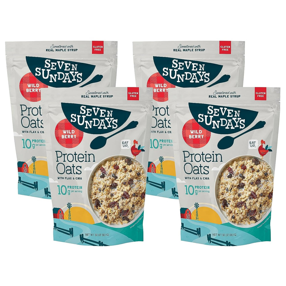 Seven Sundays front packaging showing wildberry bag and branding benefits