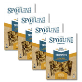 Sfoglini front packaging showing organic campanelle and 4-pack convenience