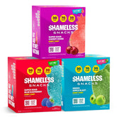 Shameless bundle front packaging showing 18 bags and benefits