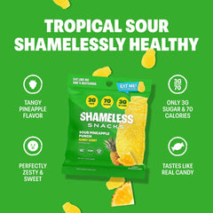 Shameless close-up of sugar-coated gummies highlighting tangy texture