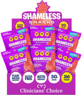 Shameless front packaging showing sour cherry flavor and low-sugar benefit