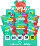 Shameless front packaging showing bold cherry flavor and low sugar benefits