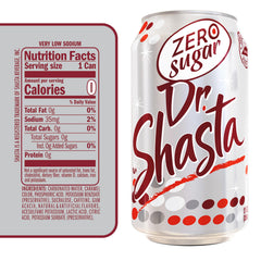 shasta close-up of label and carbonation detail highlighting bold flavor
