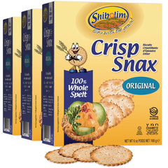 Shibolim front packaging showing label and crisp crackers for convenience
