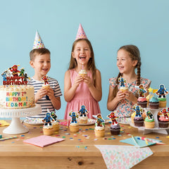 Shifigril topper size comparison next to ruler showing 5.5x5.9 inch cake topper for planning decorations