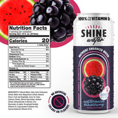 ShineWater close-up of can texture and label highlighting vitamin D