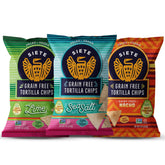Siete front packaging variety pack showing flavors and benefits