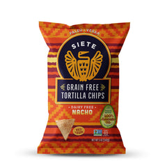 Siete sea salt chip beside dip demonstrating sturdy scoopability