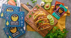 Siete spicy seasoning close-up showing vibrant chili specks and bold heat