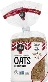 Sigdal Bakeri front packaging showing gluten-free label and nutritious benefits