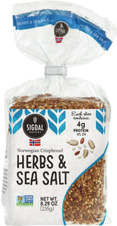 Sigdal front packaging showing herbs and sea salt, highlights natural ingredients
