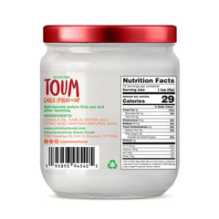 Simon Foods TOUM open jar highlighting creamy texture and spreadability